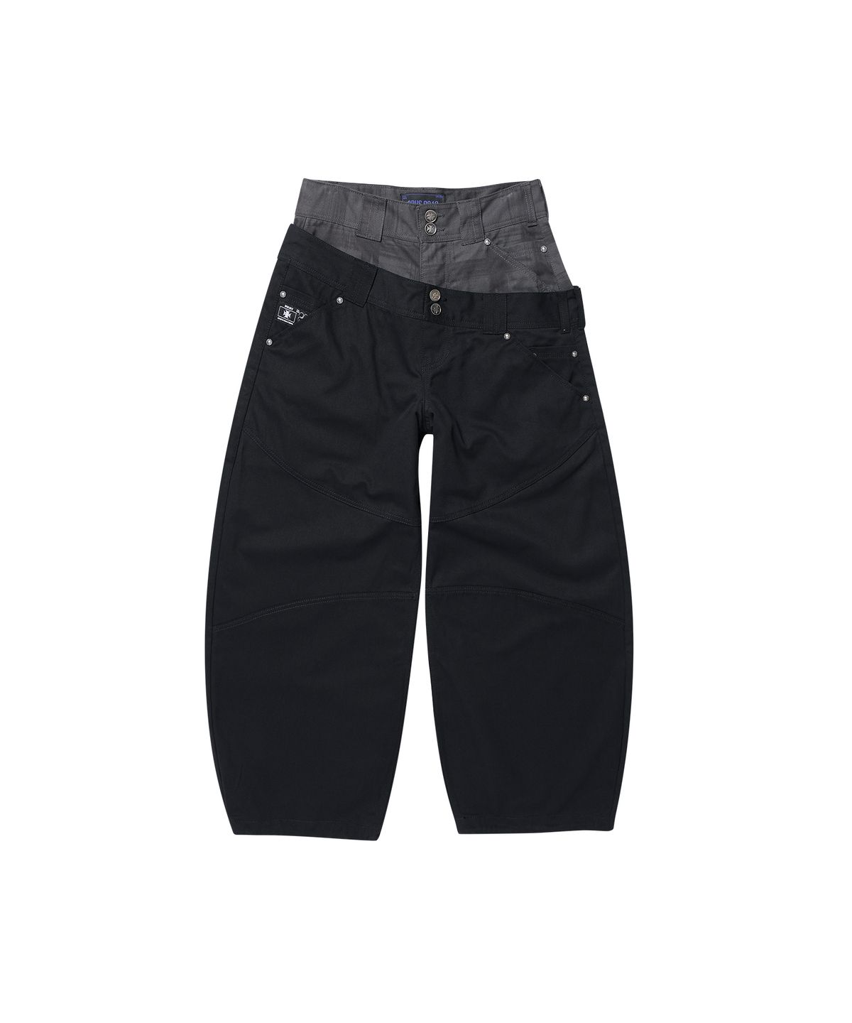 오퍼스 0012(OPUS 0012) Op. 08 DUAL OBLIQUE COTTON PANTS BLACK