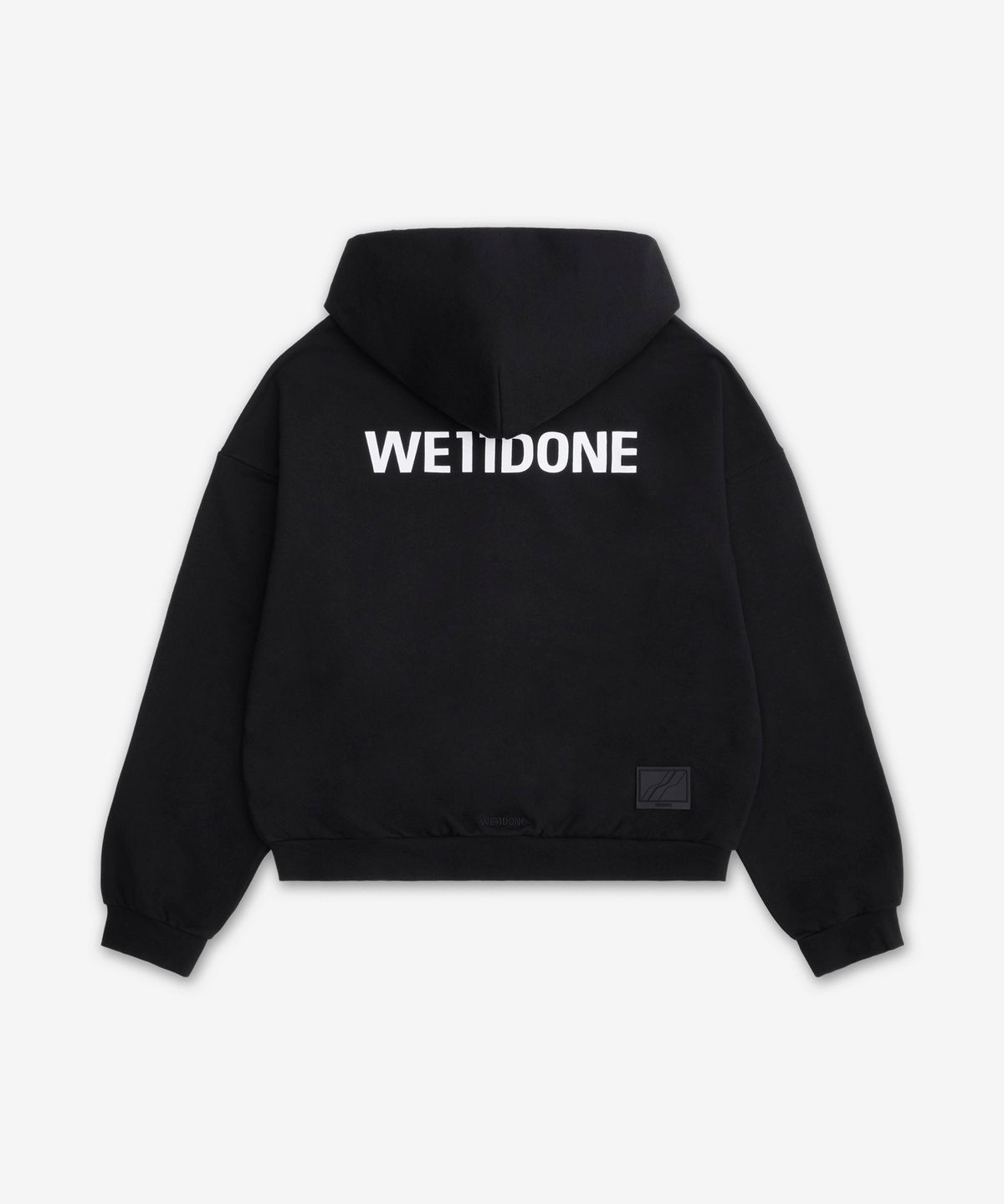 웰던(WE11DONE) 로고 집업 후드 - 블랙 / WDTJ026931UBK