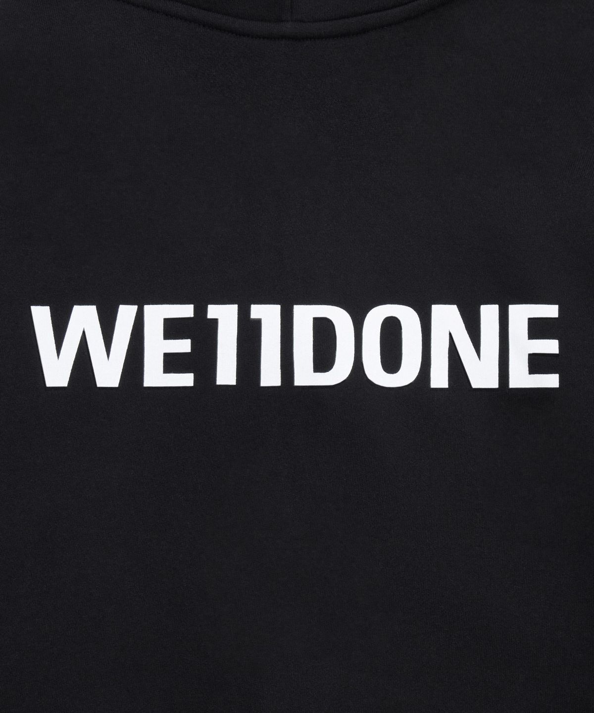 웰던(WE11DONE) 로고 집업 후드 - 블랙 / WDTJ026931UBK