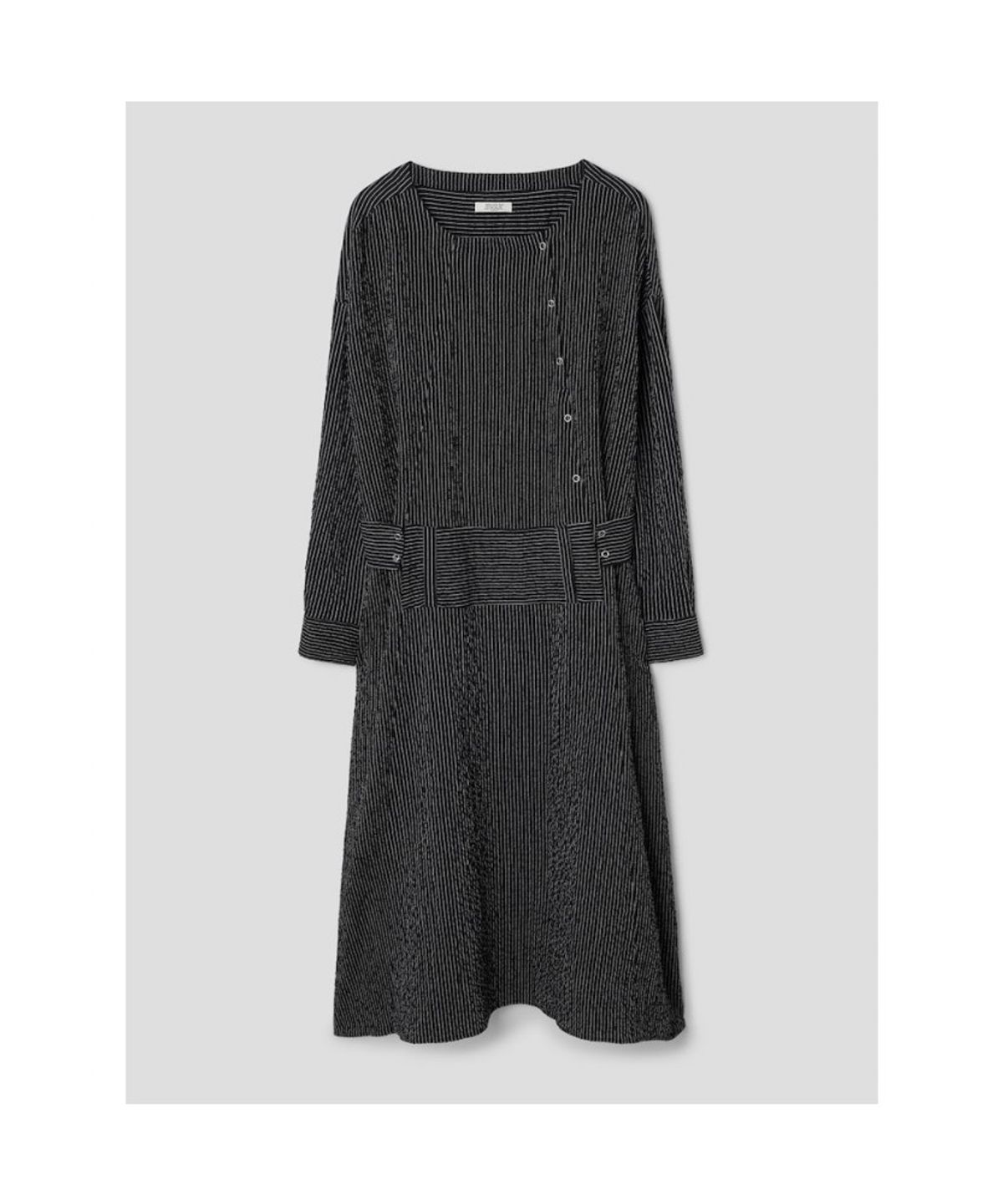 앙개(ANGGAE) Belted Tunic Dress  Black