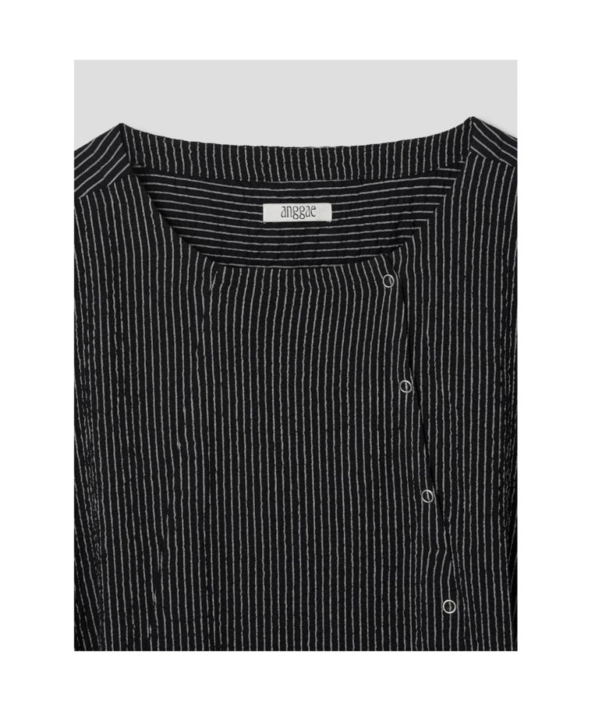 앙개(ANGGAE) Belted Tunic Dress  Black