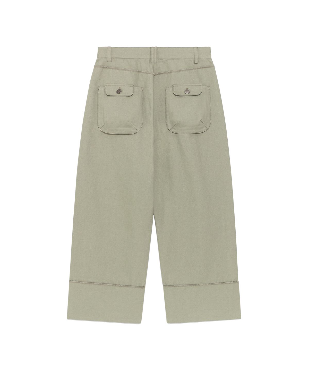 더콜디스트모먼트(THE COLDEST MOMENT) TCM cut out offset pocket pants (green)