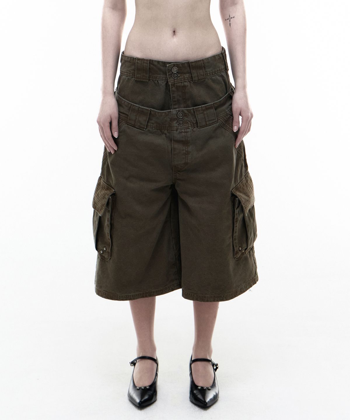 오퍼스 0012(OPUS 0012) Op. 08 DESERT MAXI CARGO SHORTS BROWN