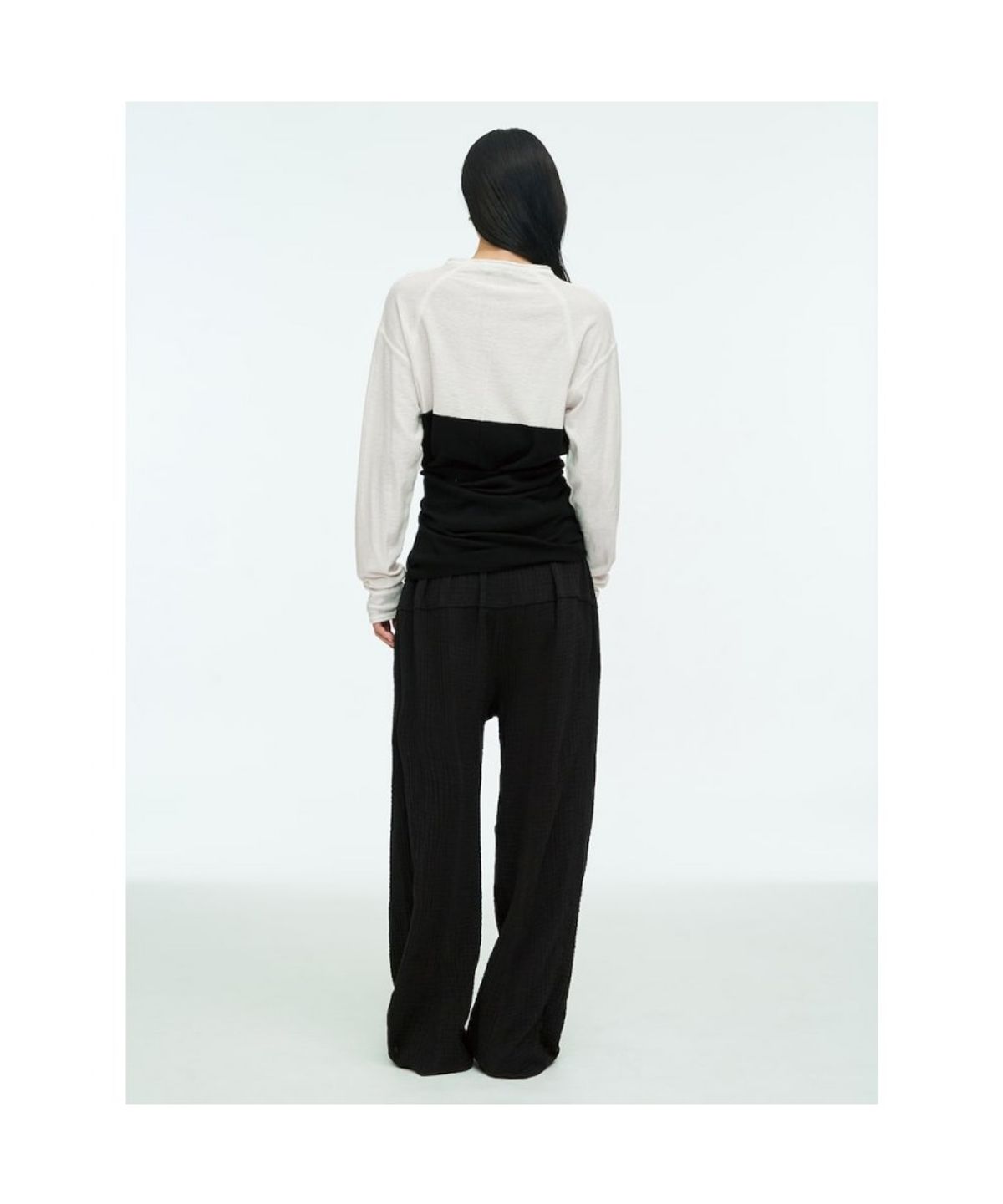 앙개(ANGGAE) Peplum Pants  Black
