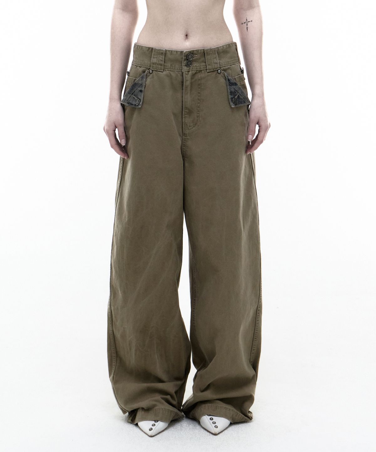 오퍼스 0012(OPUS 0012) Op. 08 FLD LIQUID COTTON PANTS BEIGE