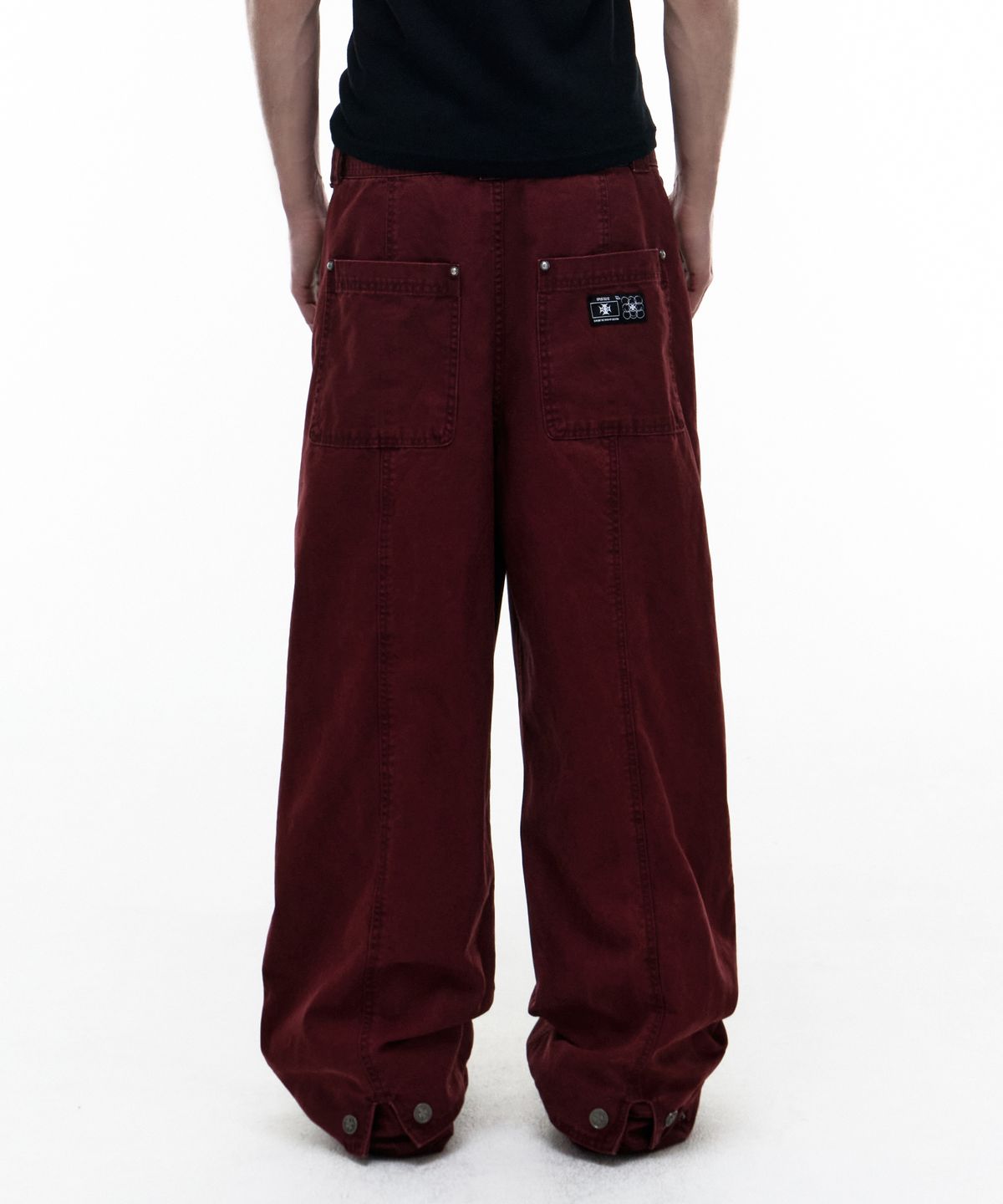 오퍼스 0012(OPUS 0012) Op. 08 FLD LIQUID COTTON PANTS BURGUNDY