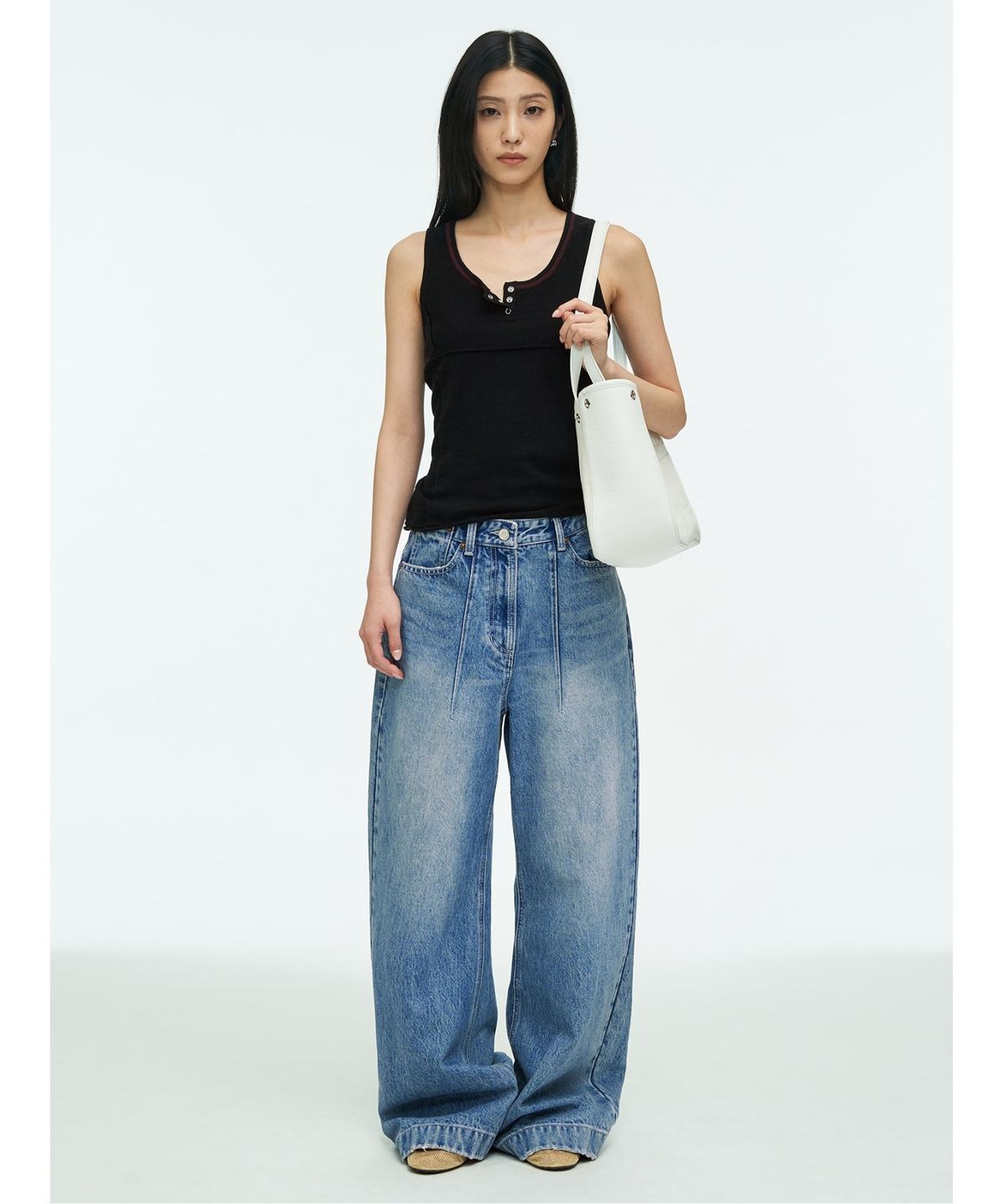 앙개(ANGGAE) Anggae Wide Pants  Blue