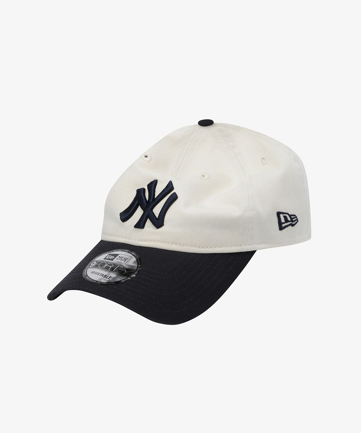 뉴에라(NEW ERA) MLB 뉴욕 양키스 베이직 언스트럭쳐 볼캡 아이보리 15131668