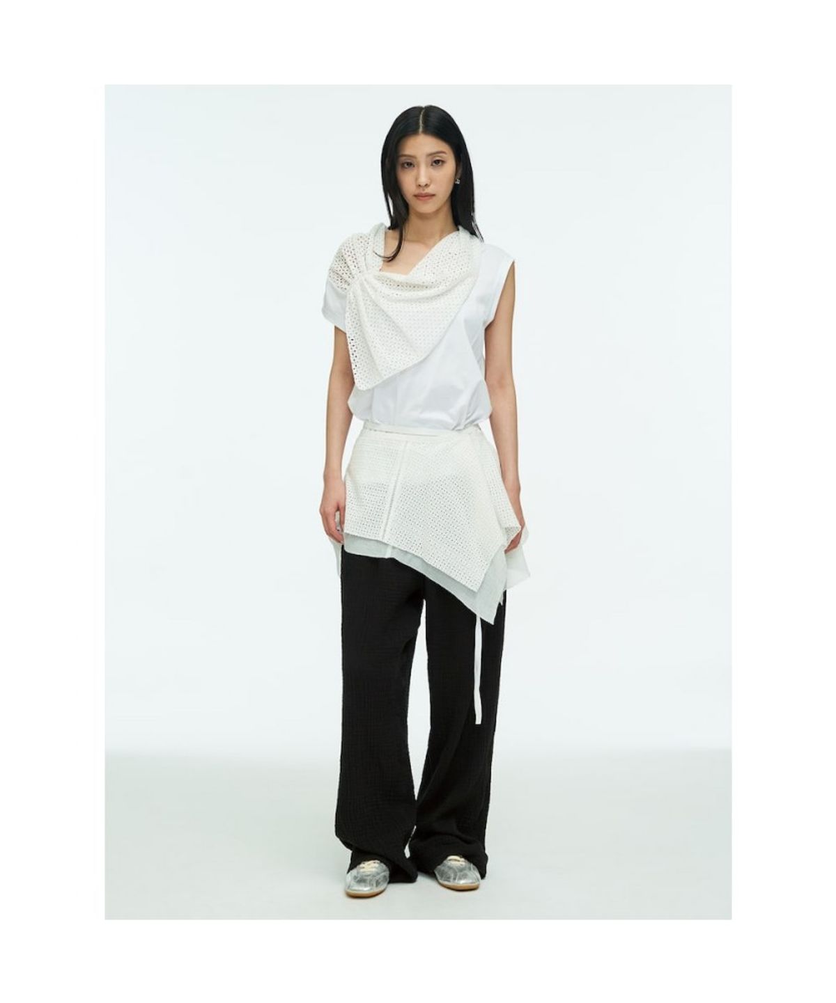 앙개(ANGGAE) Eyelet Chou Chou  White
