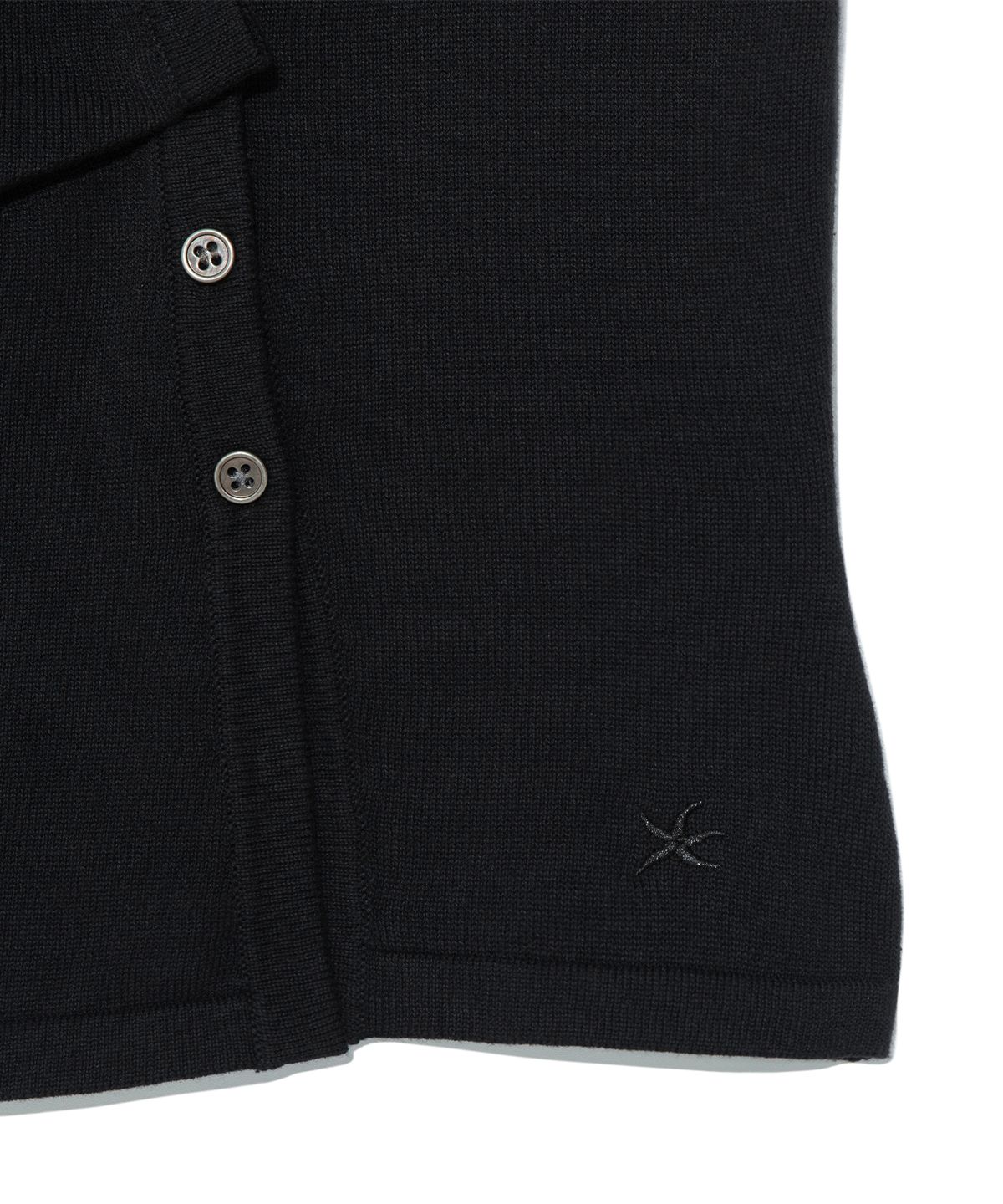 더콜디스트모먼트(THE COLDEST MOMENT) TCM draped half knit cardigan (black)