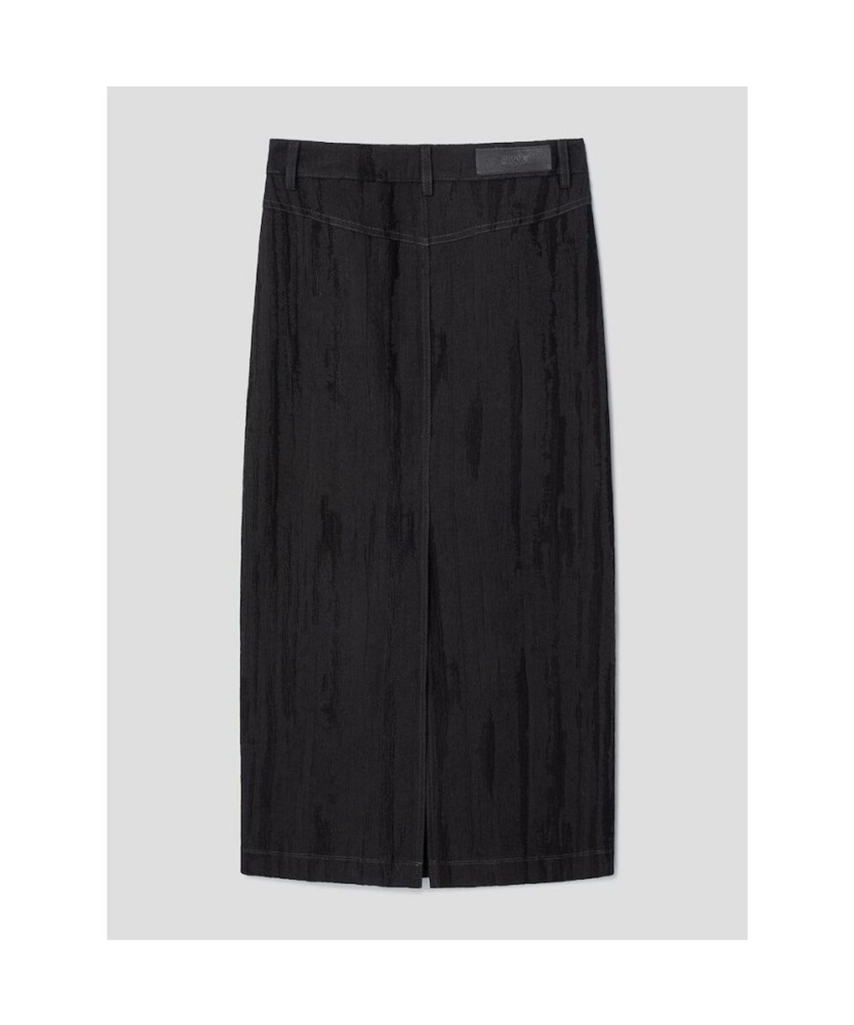 앙개(ANGGAE) Jacquard HLine Skirt  Black
