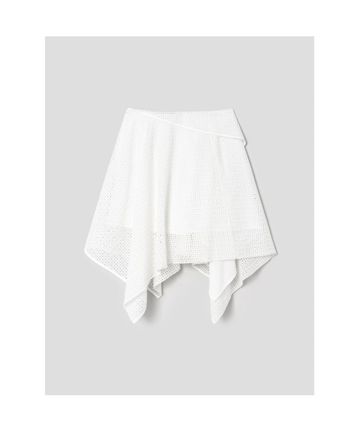 앙개(ANGGAE) Eyelet Scarf Skirt  White