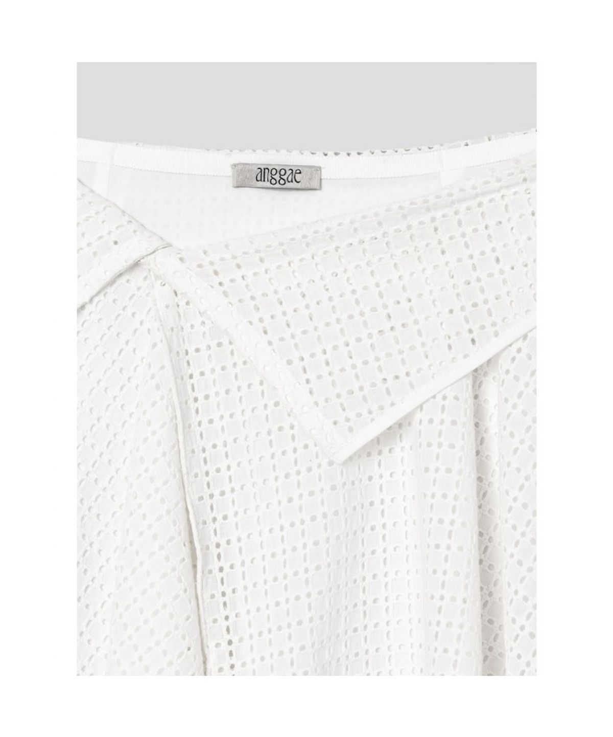 앙개(ANGGAE) Eyelet Scarf Skirt  White