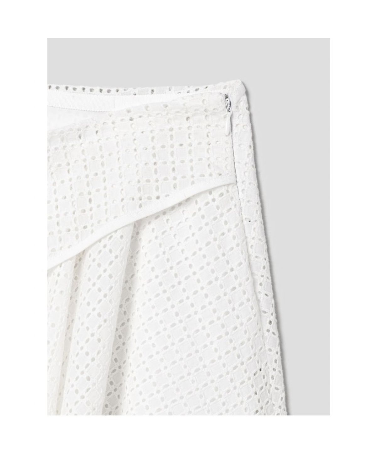 앙개(ANGGAE) Eyelet Scarf Skirt  White
