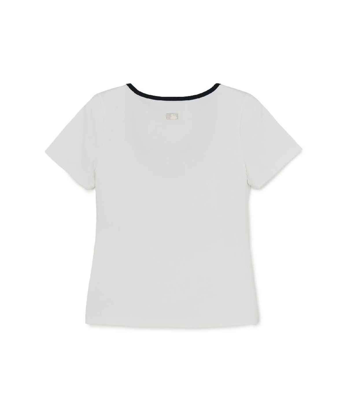 엠엘비(MLB) 여성 베이직 스퀘어넥 슬림핏 반팔 티셔츠 NY (White)