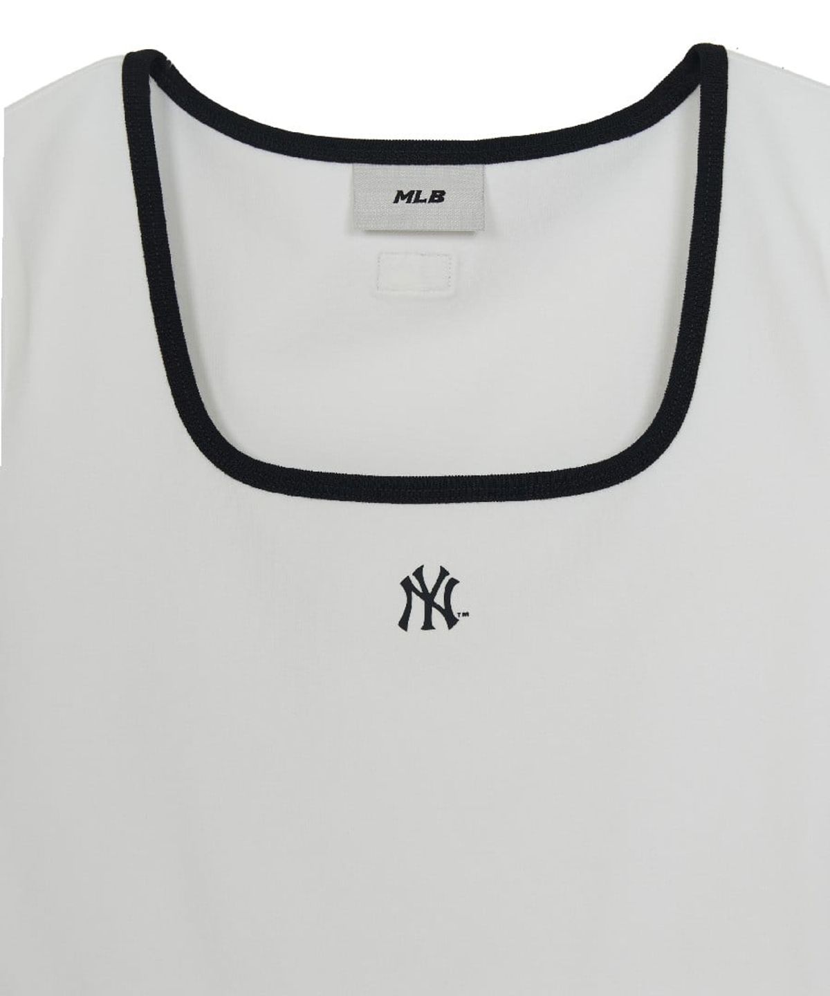 엠엘비(MLB) 여성 베이직 스퀘어넥 슬림핏 반팔 티셔츠 NY (White)