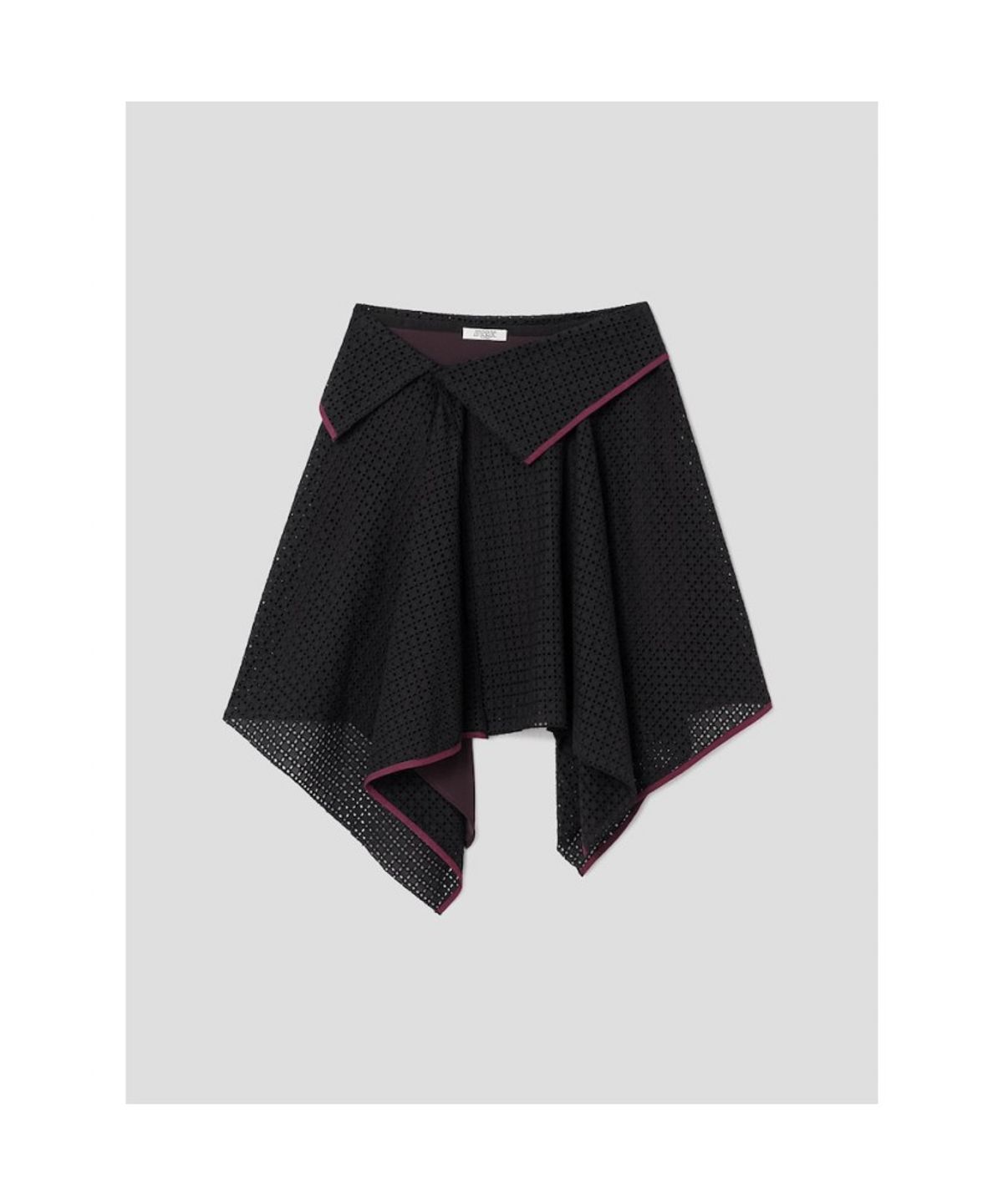 앙개(ANGGAE) Eyelet Scarf Skirt  Black