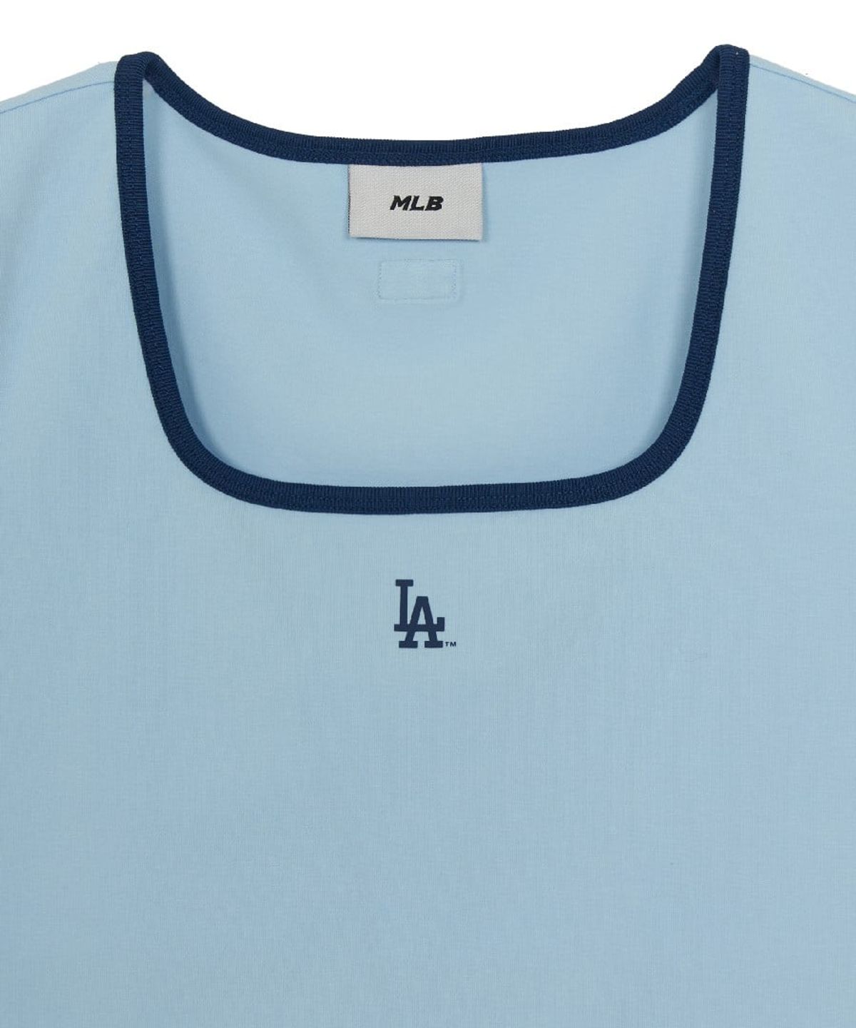엠엘비(MLB) 여성 베이직 스퀘어넥 슬림핏 반팔 티셔츠 LA (Mg.Blue)