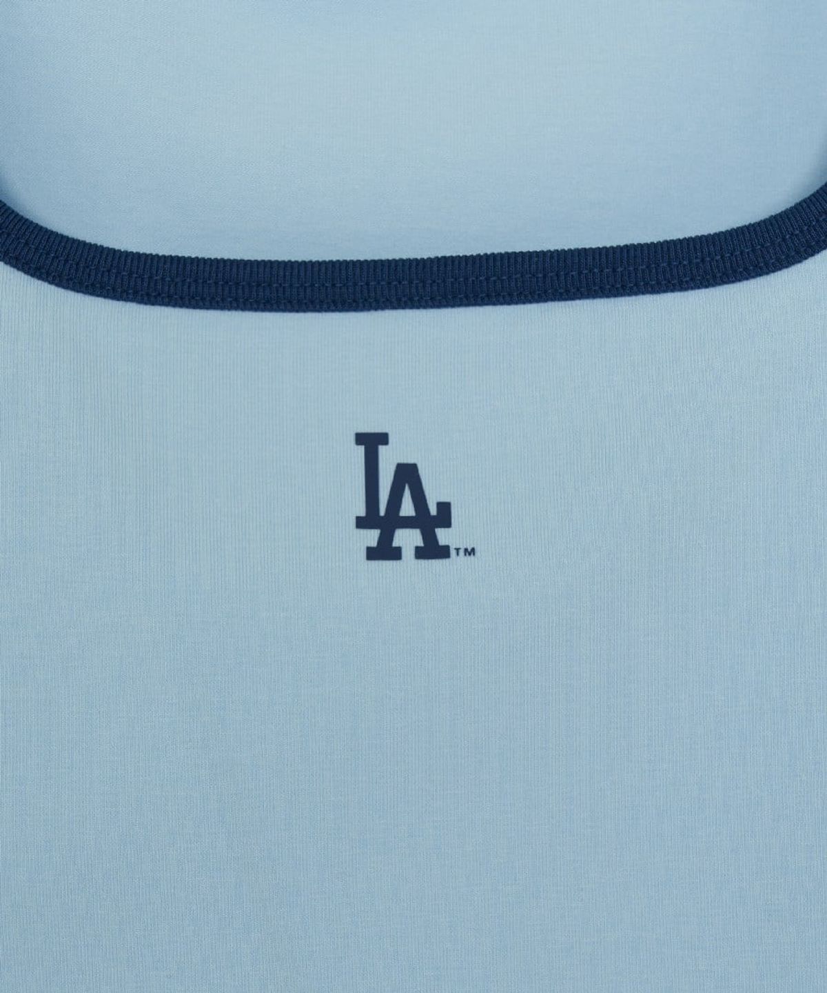 엠엘비(MLB) 여성 베이직 스퀘어넥 슬림핏 반팔 티셔츠 LA (Mg.Blue)