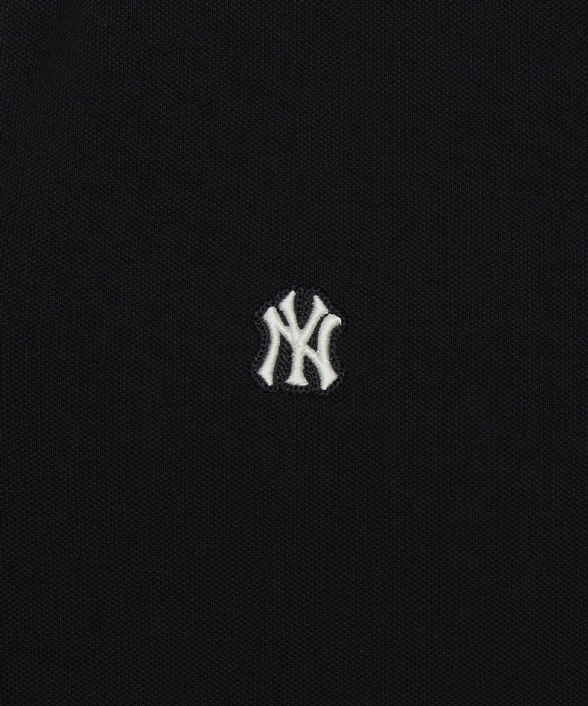 엠엘비(MLB) 여성 베이직 오픈카라 슬림핏 카라 티셔츠 NY (Black)