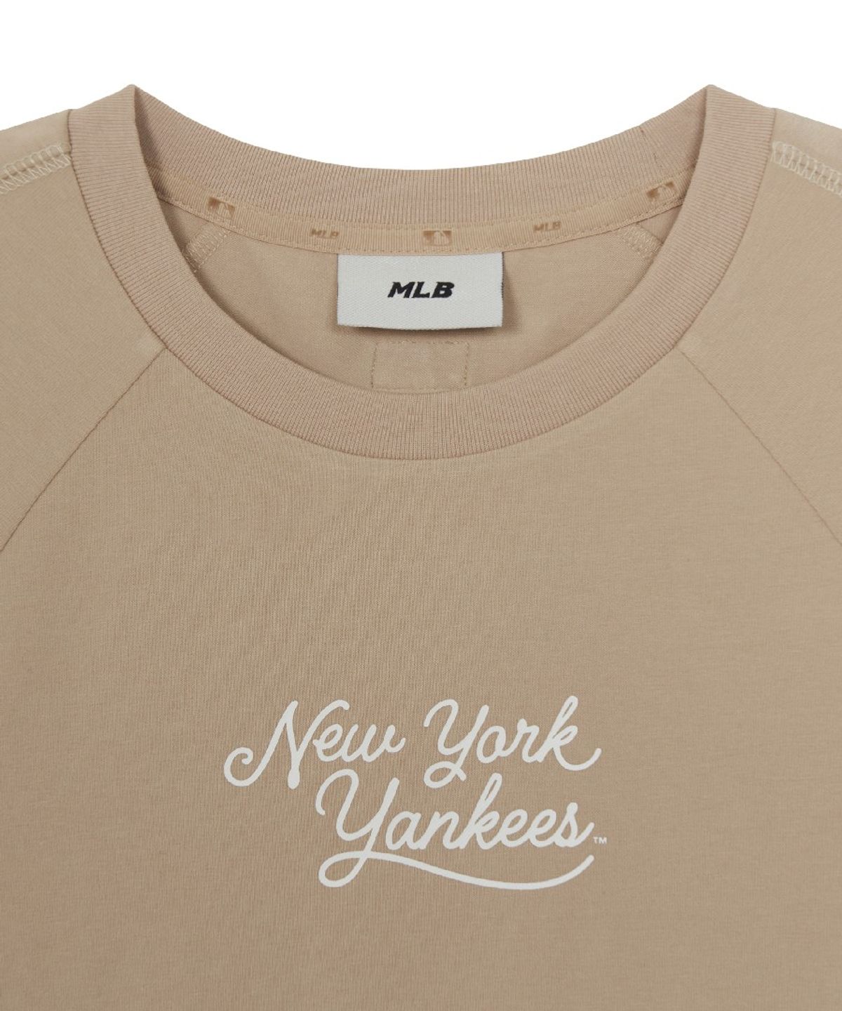 엠엘비(MLB) 여성 스포티브 트랙 크롭 반팔 티셔츠 NY (Mg.Sand)