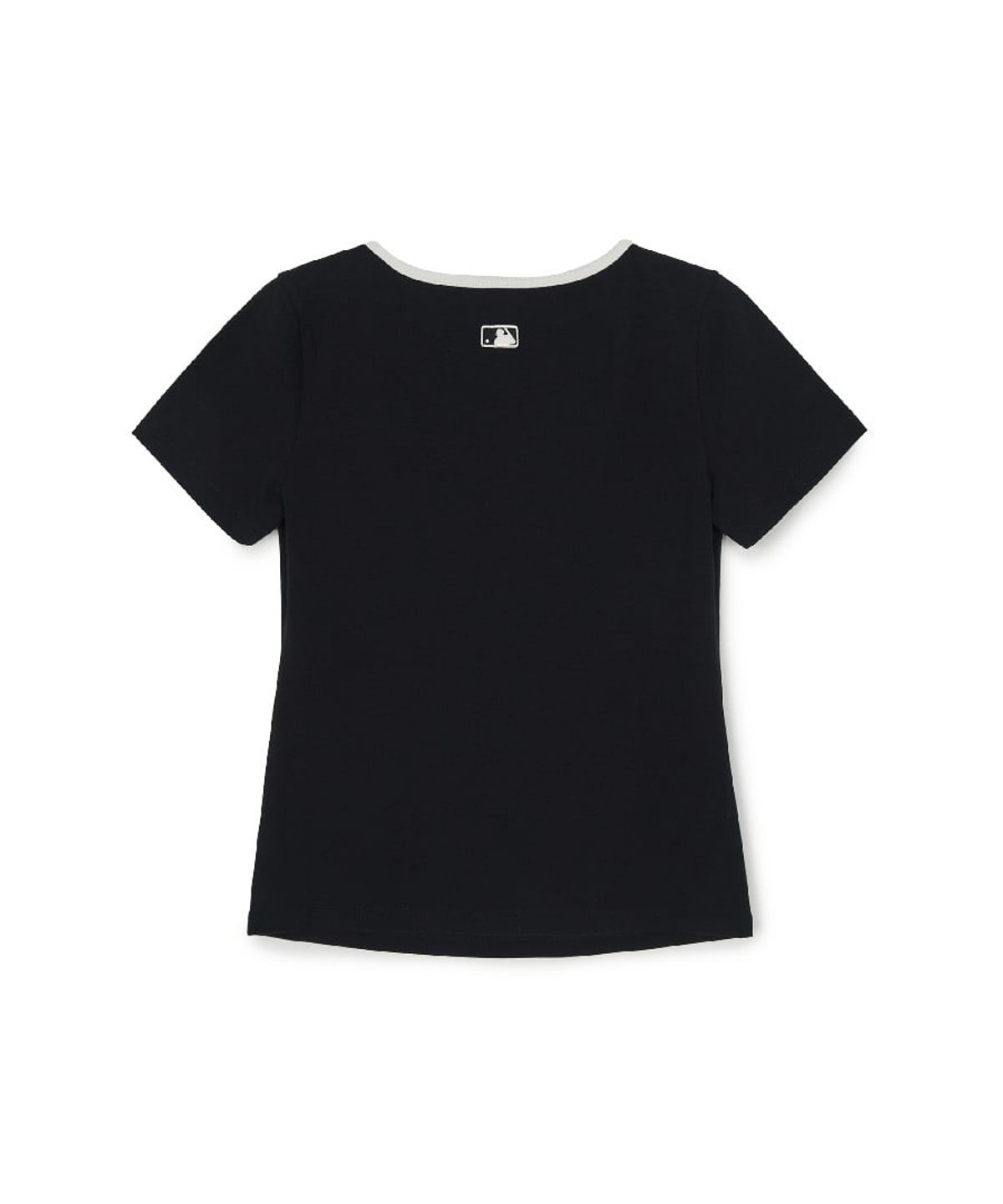 엠엘비(MLB) 여성 베이직 스퀘어넥 슬림핏 반팔 티셔츠 LA (Black)