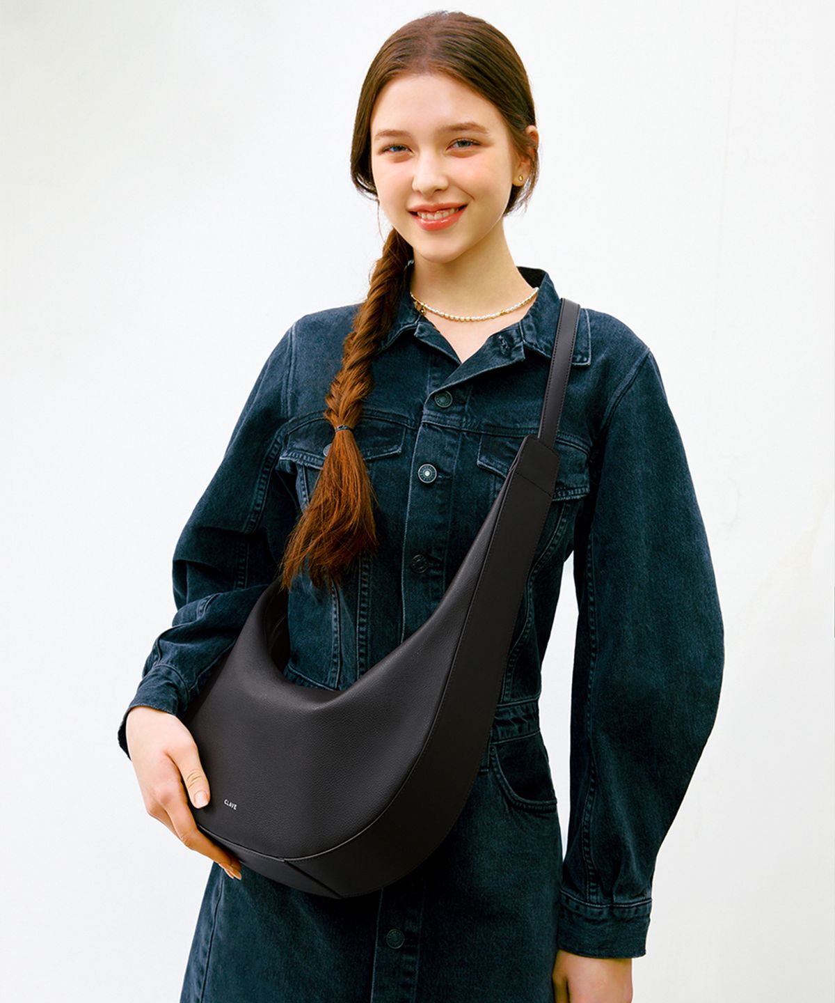 끌라베(CLAVE) 슬론 다크브라운 숄더백 (SLOANE Dark Brown Shoulder Bag)