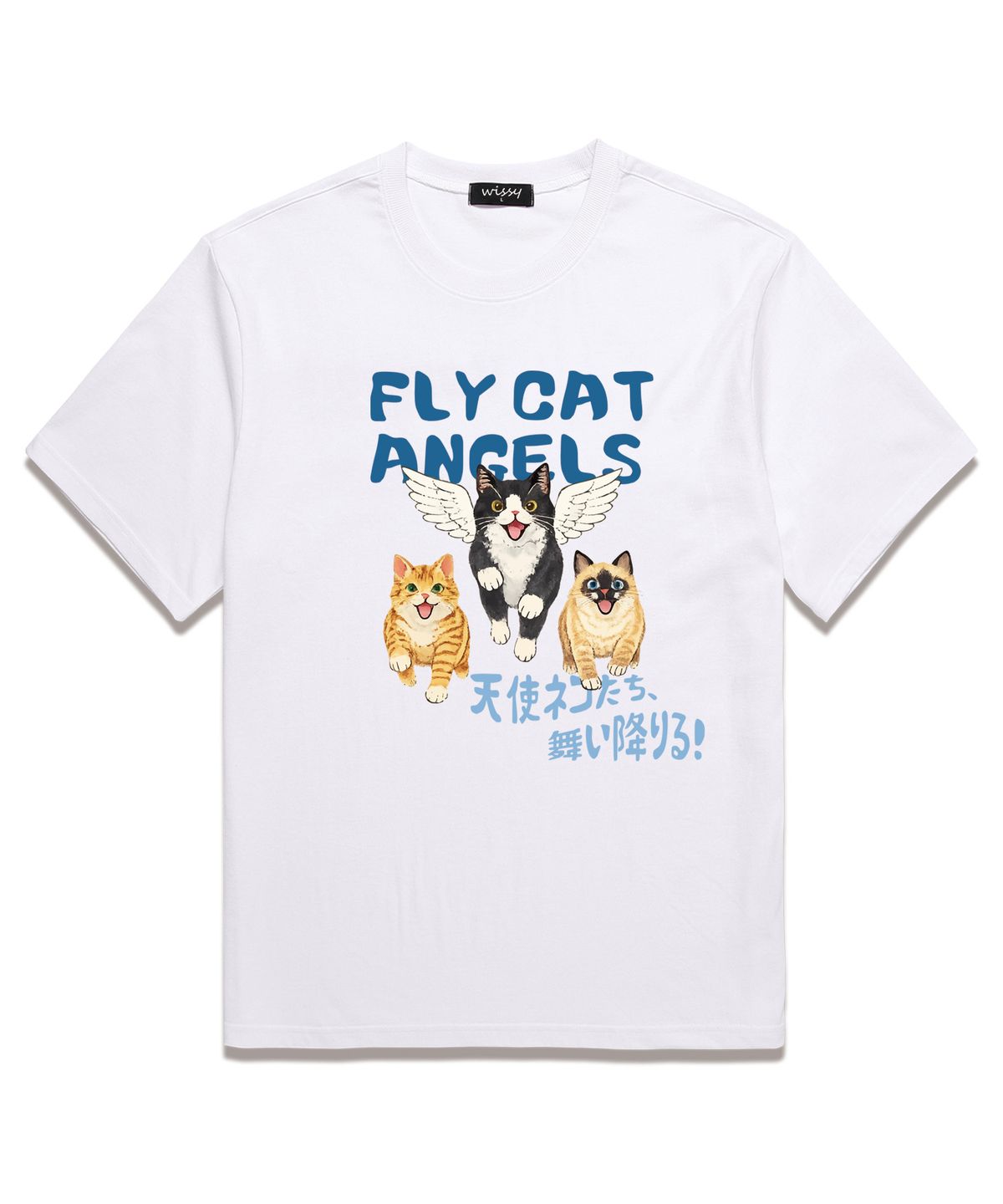 위씨(WISSY) FLY CAT 반팔 티셔츠 (WS041) 화이트