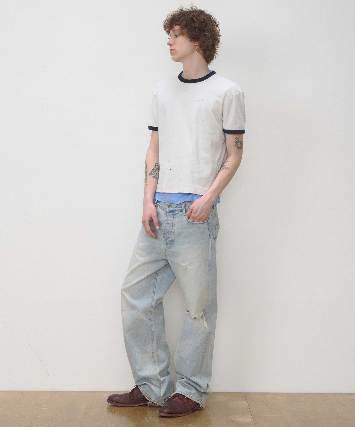 세븐틴엔드(17END) M 002 WIDE OCEAN BLUE DENIM