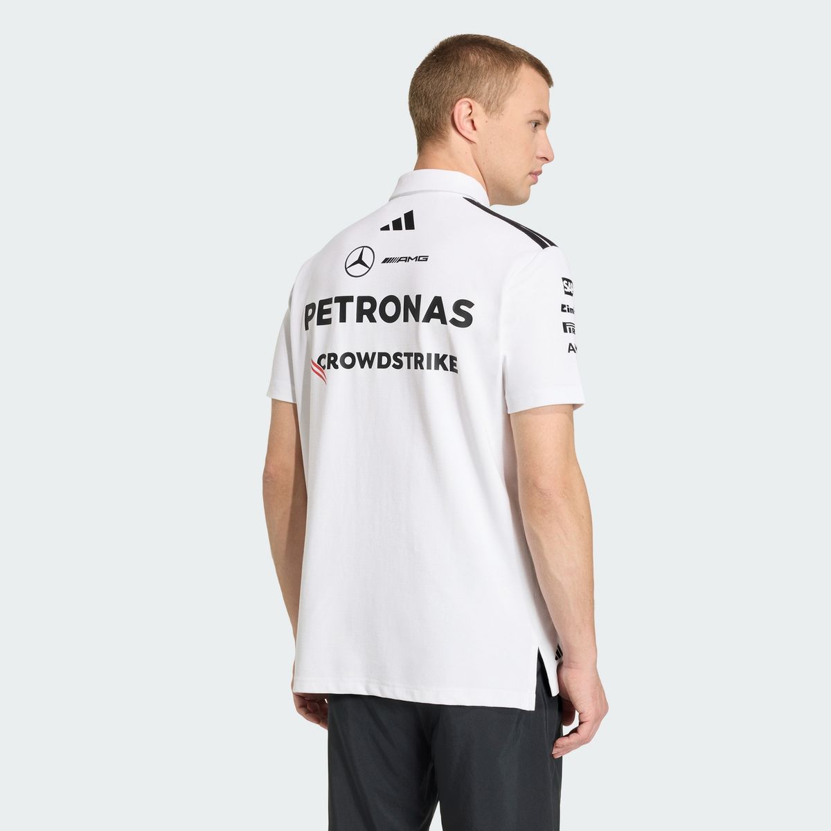 아디다스(ADIDAS) 메르세데스 AMG F1 팀 엔지니어 폴로 셔츠 - 화이트 / KE5524