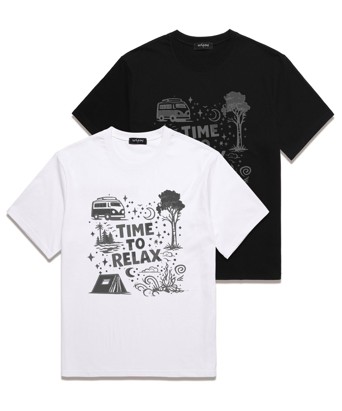 위씨(WISSY) TIME RELAX 반팔 티셔츠 (WS042) 화이트
