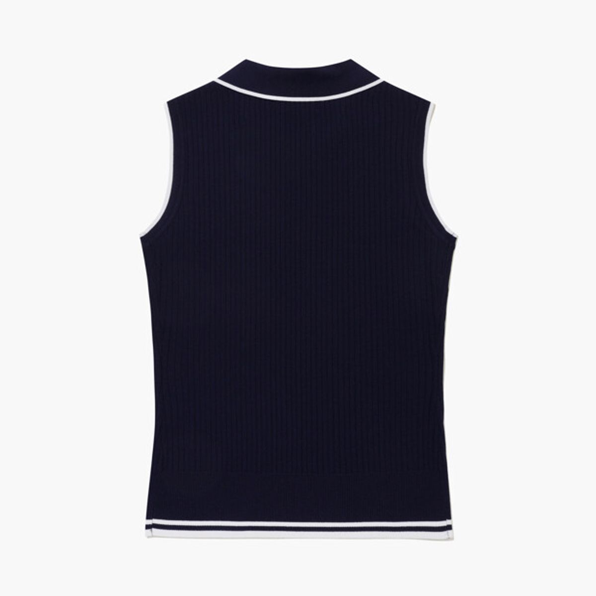 르꼬끄 골프(LECOQ GOLF) 여성 드라이 골지 슬리브리스 스웨터 _NAVY GR222LKP52