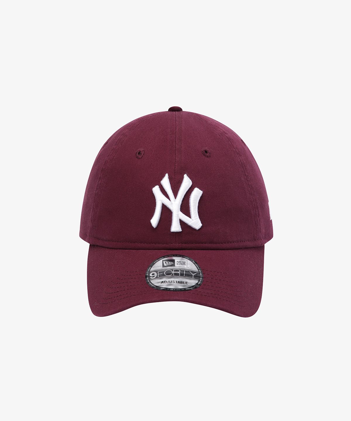 뉴에라(NEW ERA) MLB 뉴욕 양키스 베이직 언스트럭쳐 볼캡 버건디 15131670