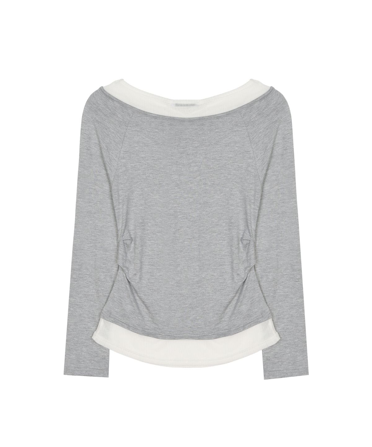 닉앤니콜(NICK&NICOLE) SHOULDER LAYERED TOP_GRAY