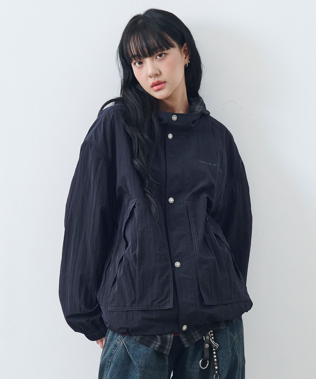 논타입(NONTYPE) MODIFIED NEW HERRINGTON JUMPER (BLACK)