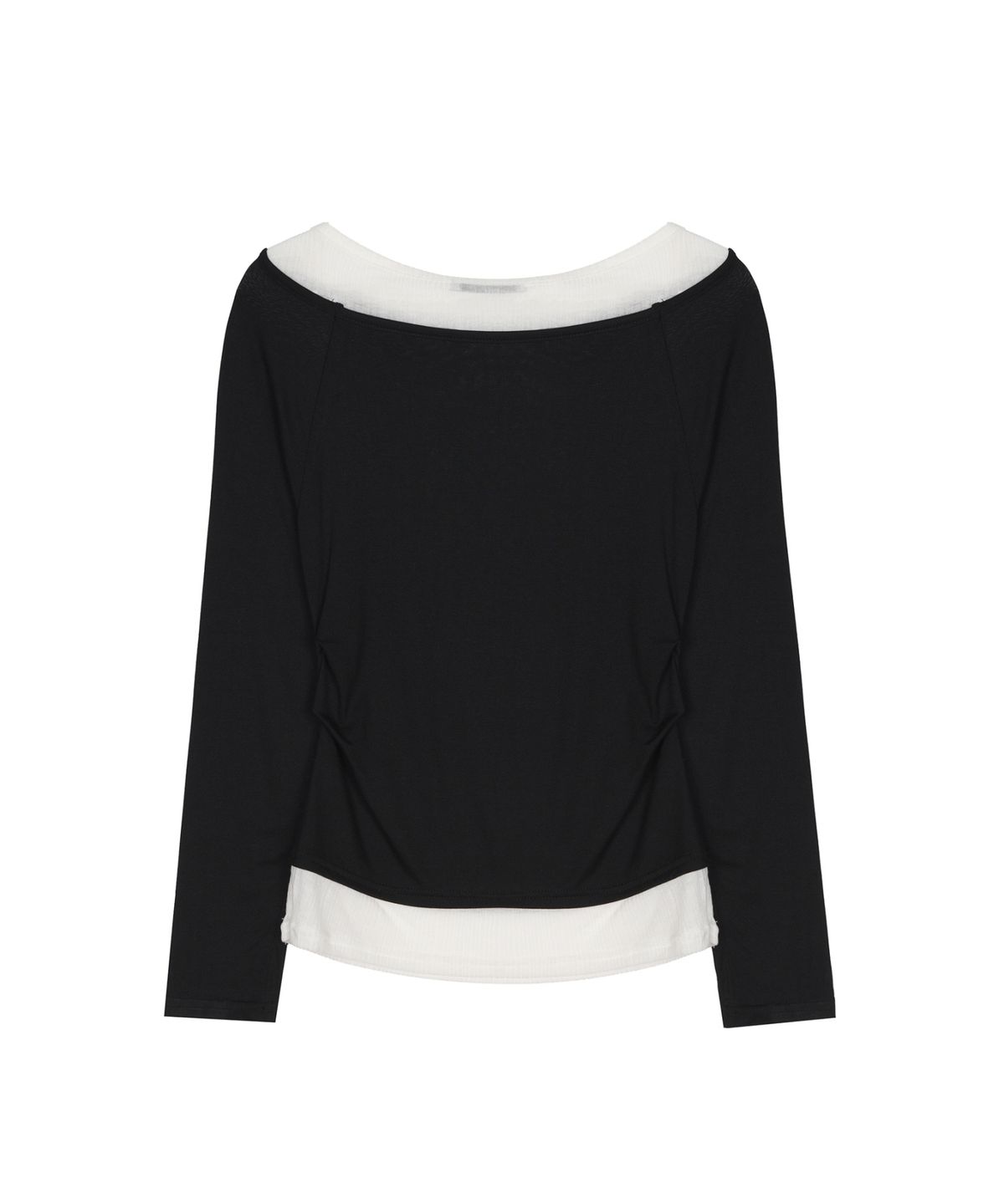 닉앤니콜(NICK&NICOLE) SHOULDER LAYERED TOP_BLACK