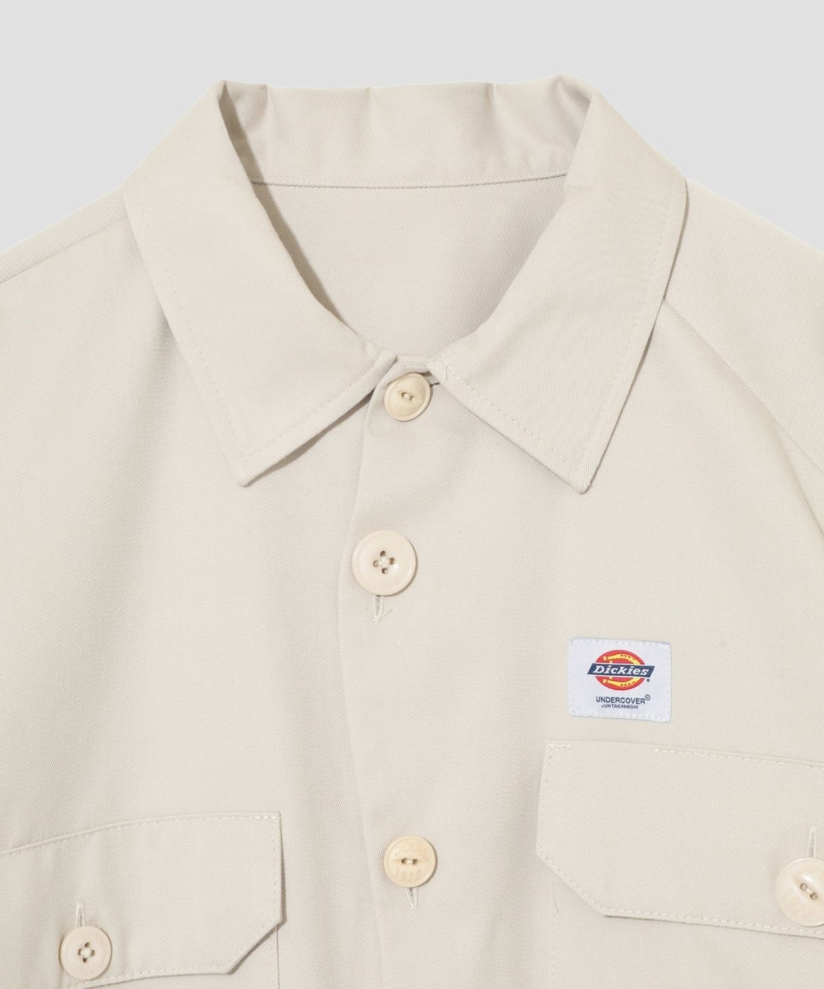 디키즈(DICKIES) 디키즈 X UNDERCOVER 숏 슬리브 워크셔츠 Stone