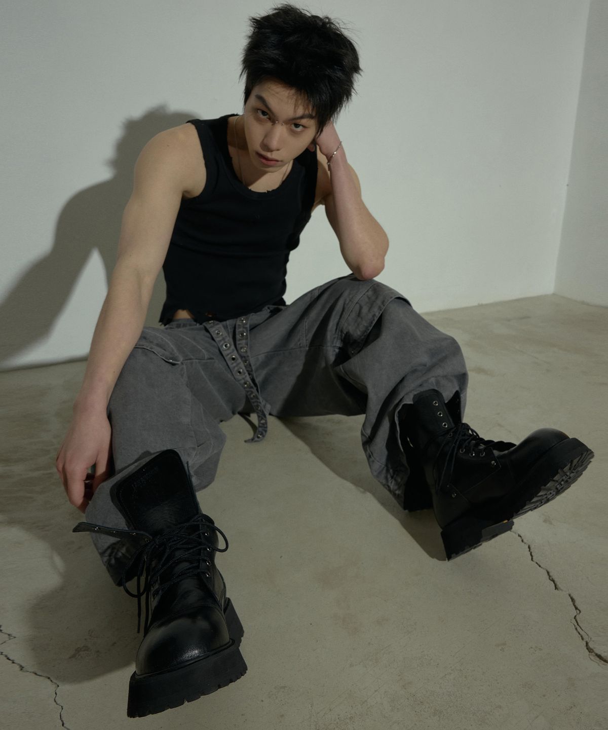 랜 아카이브(LANARCHIVE) [5014] 쉐도우 플랩 컴뱃 부츠