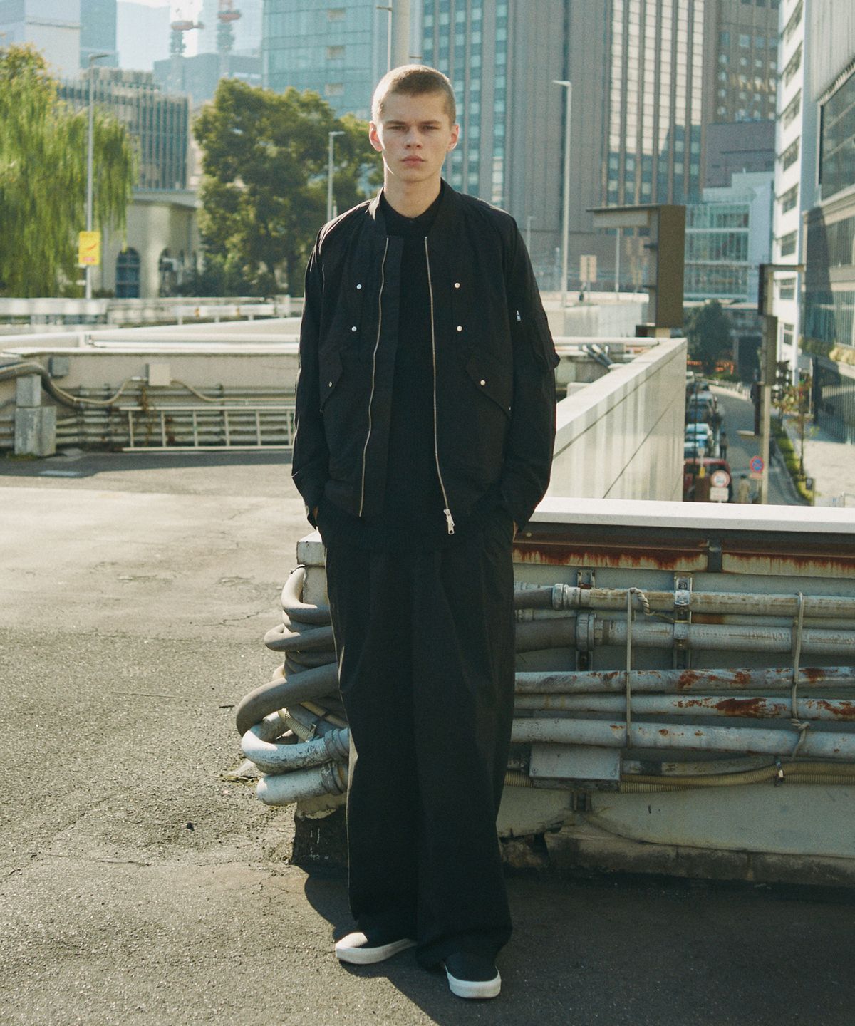 디키즈(DICKIES) 디키즈 x WM 나일론 블루종 Black