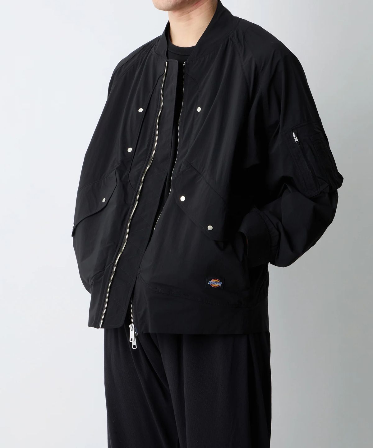 디키즈(DICKIES) 디키즈 x WM 나일론 블루종 Black