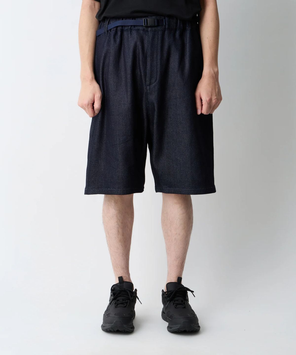 디키즈(DICKIES) 디키즈 x WM 와이드 데님 쇼츠 Blue