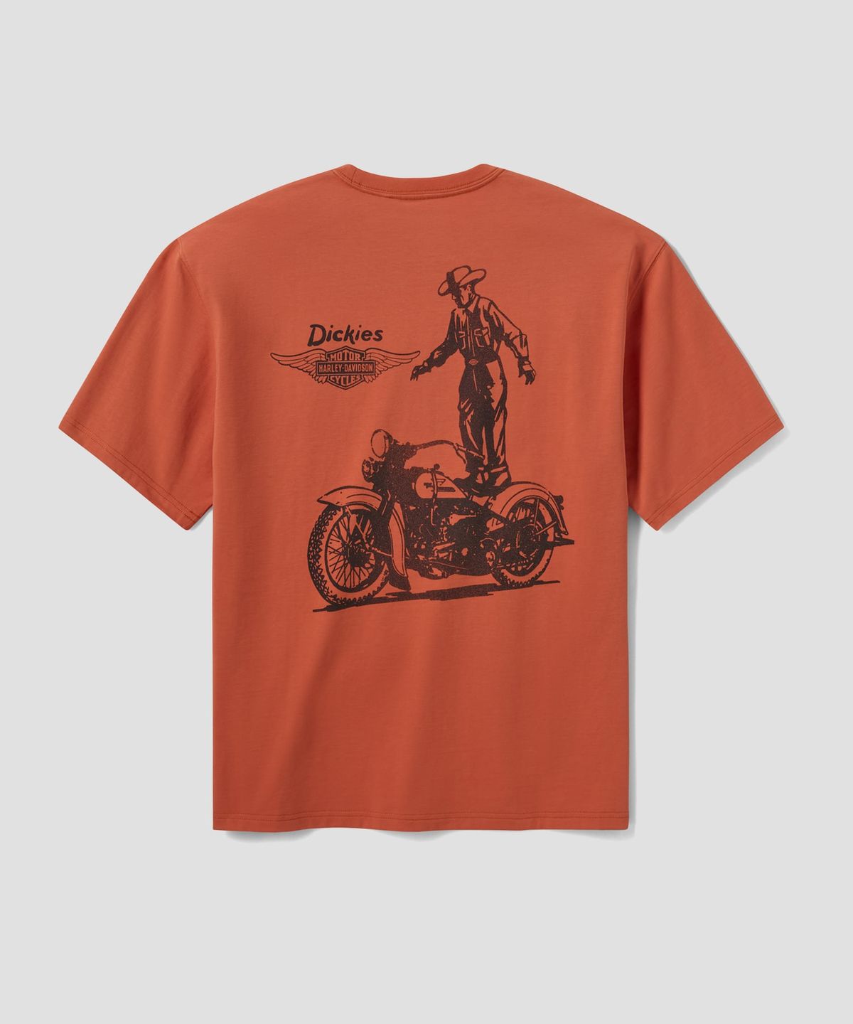 디키즈(DICKIES) 디키즈 X Harley Davidson 그래픽 티셔츠 Vintage Orange