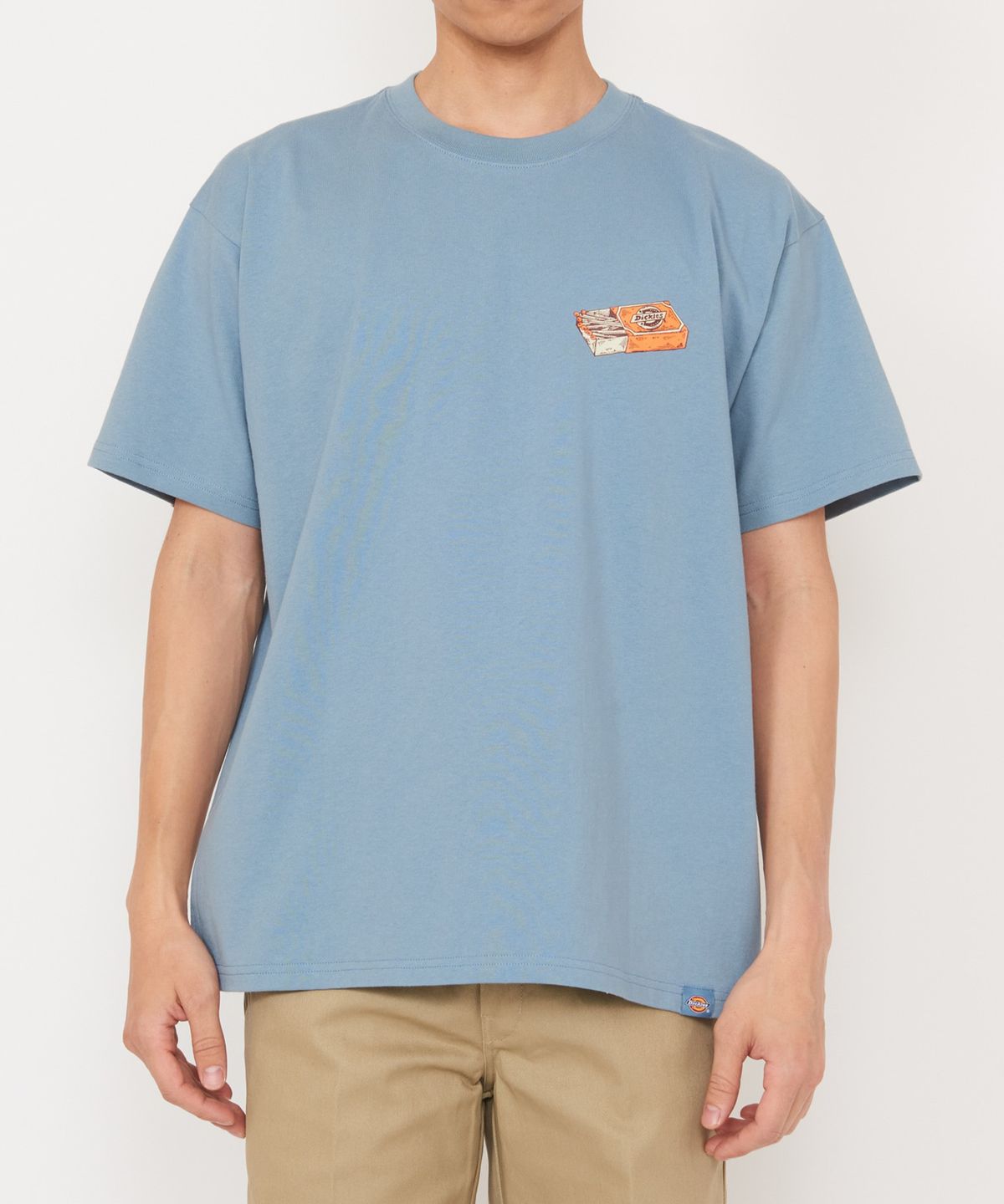 디키즈(DICKIES) 디키즈 X Hirotton 오일 티셔츠 Dusty Blue