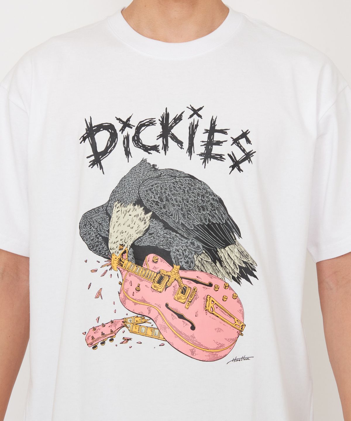 디키즈(DICKIES) 디키즈 X Hirotton 이글 티셔츠 White