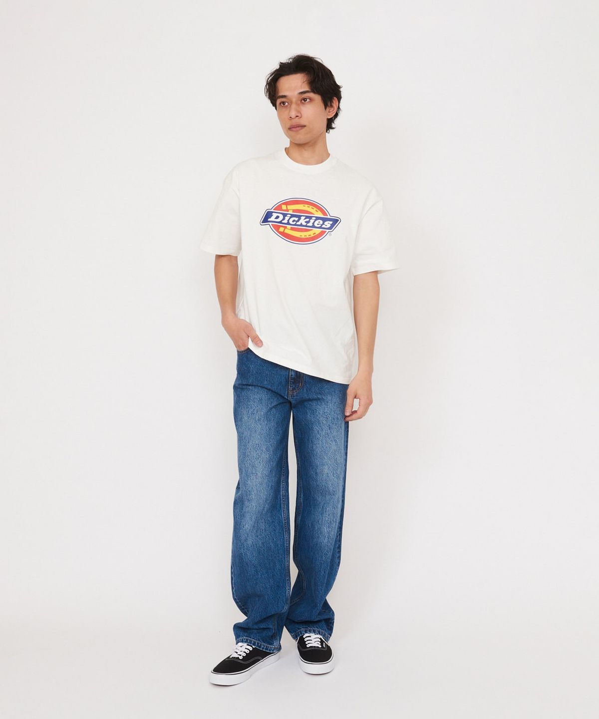 디키즈(DICKIES) KAIHARA DENIM 5포켓 배기 팬츠 Medium Blue