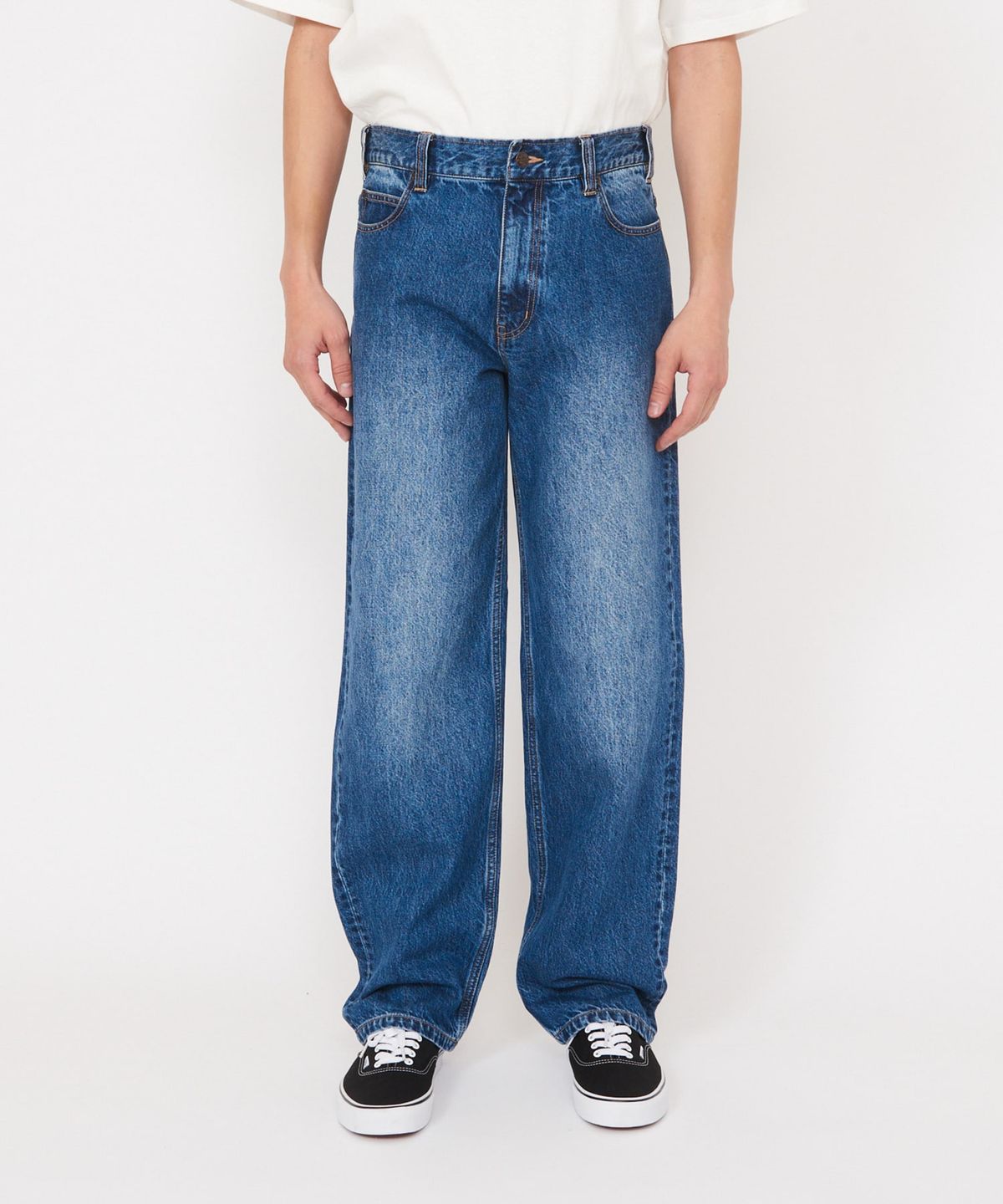 디키즈(DICKIES) KAIHARA DENIM 5포켓 배기 팬츠 Medium Blue