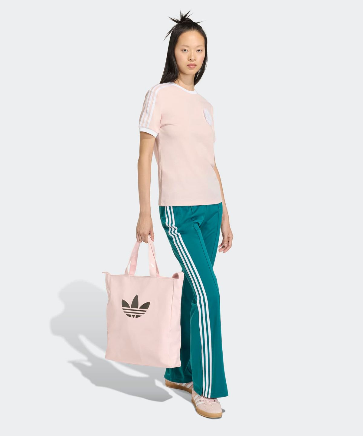아디다스(ADIDAS) 레이스 브랜딩 티 - 샌디핑크 / KS6561