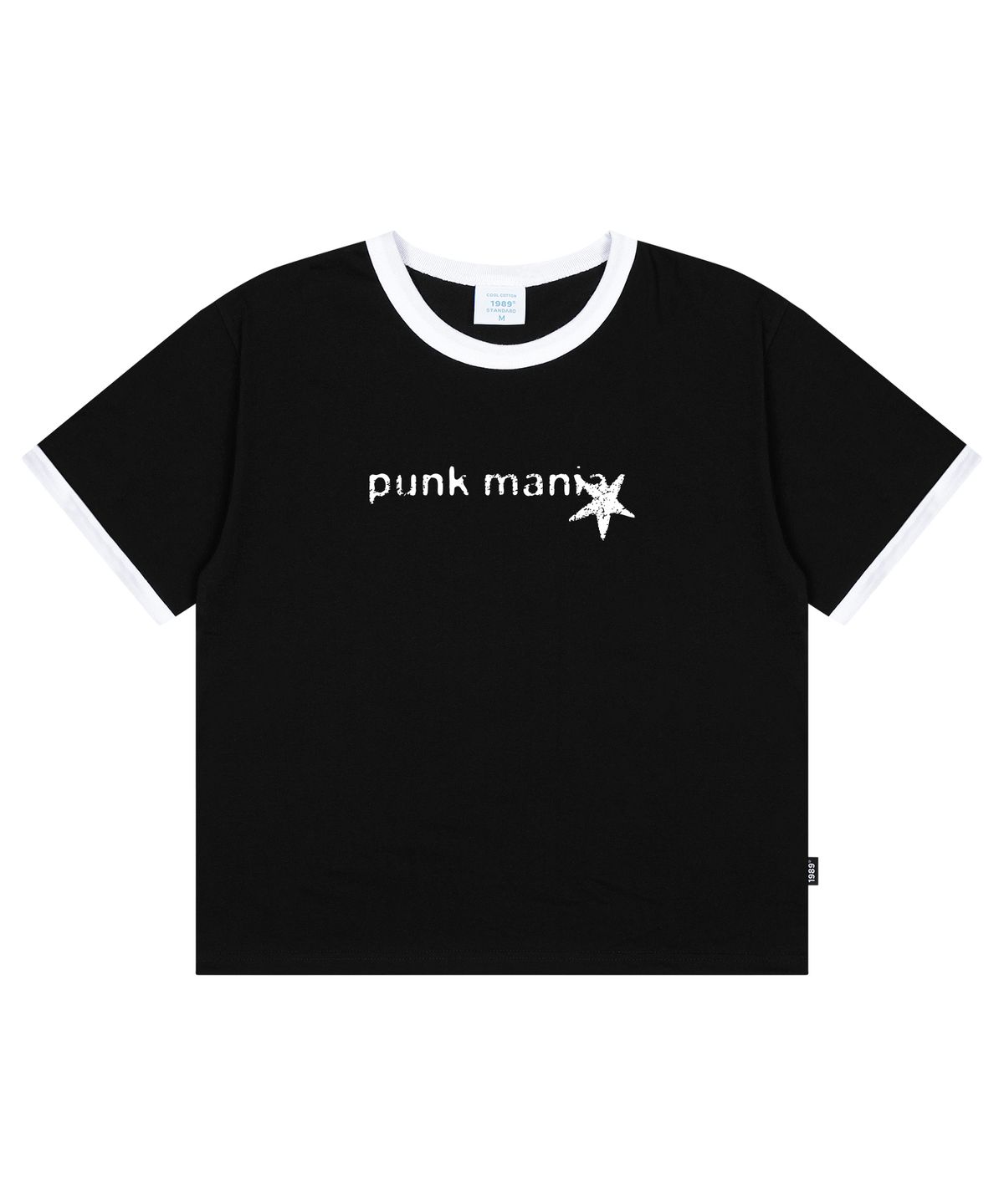 1989스탠다드(1989STANDARD) PUNK MANIA 쿨코튼 크롭 링거 반소매 (SRCSTD-0240)