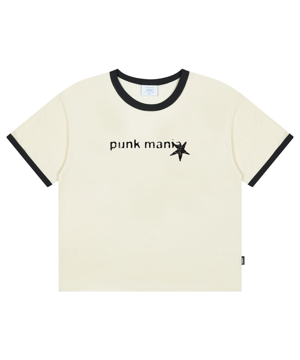1989스탠다드(1989STANDARD) PUNK MANIA 쿨코튼 크롭 링거 반소매 (SRCSTD-0240)