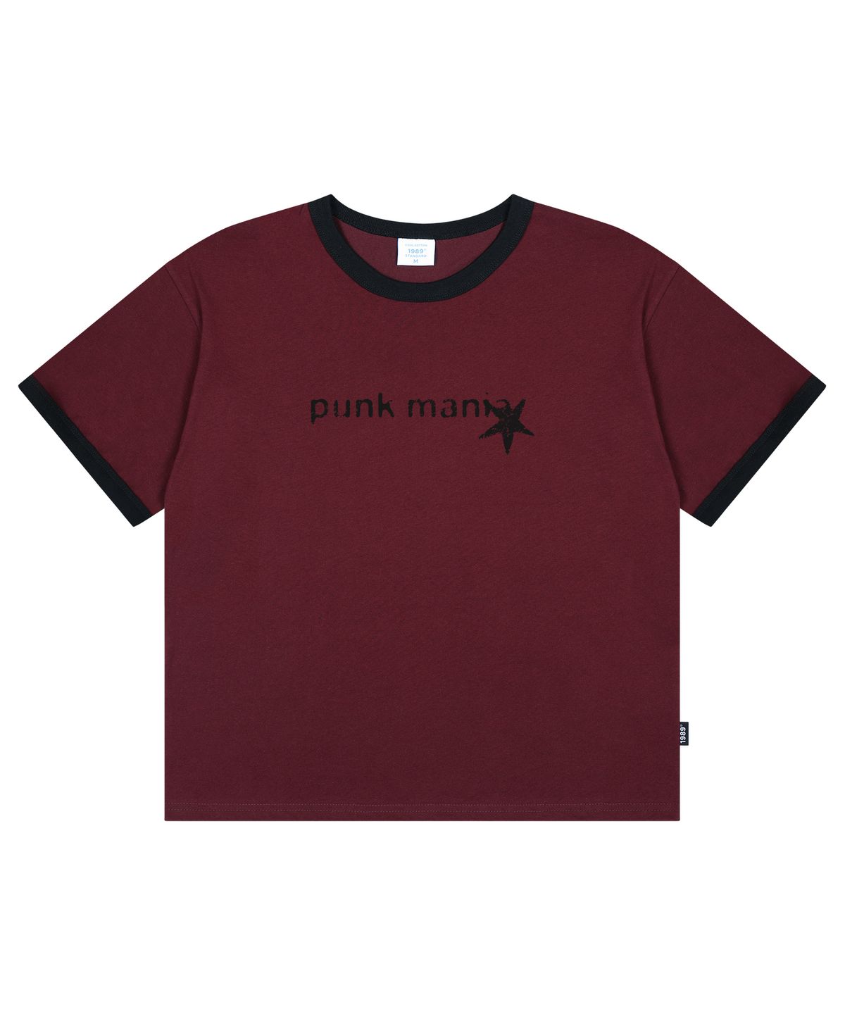 1989스탠다드(1989STANDARD) PUNK MANIA 쿨코튼 크롭 링거 반소매 (SRCSTD-0240)